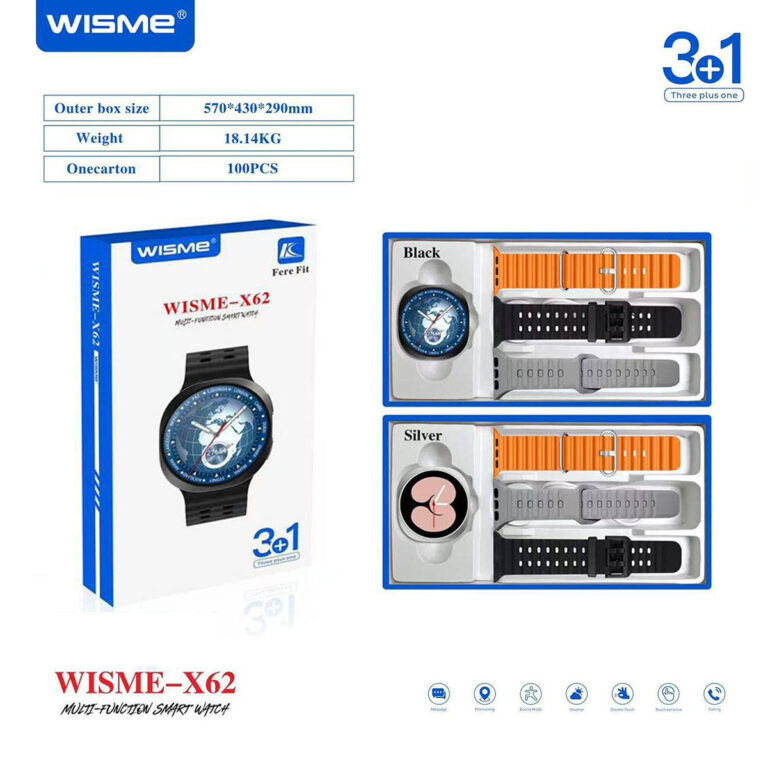 ساعت هوشمند Wisme-X62 | ساعت ورزشی AMOLED
